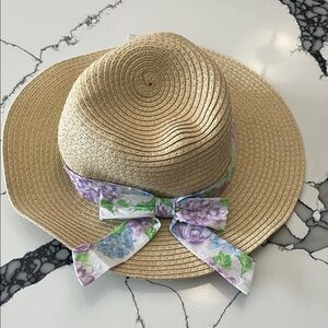 Tommy Bahama Kids Straw Hat with Floral Band, One Size Fits All